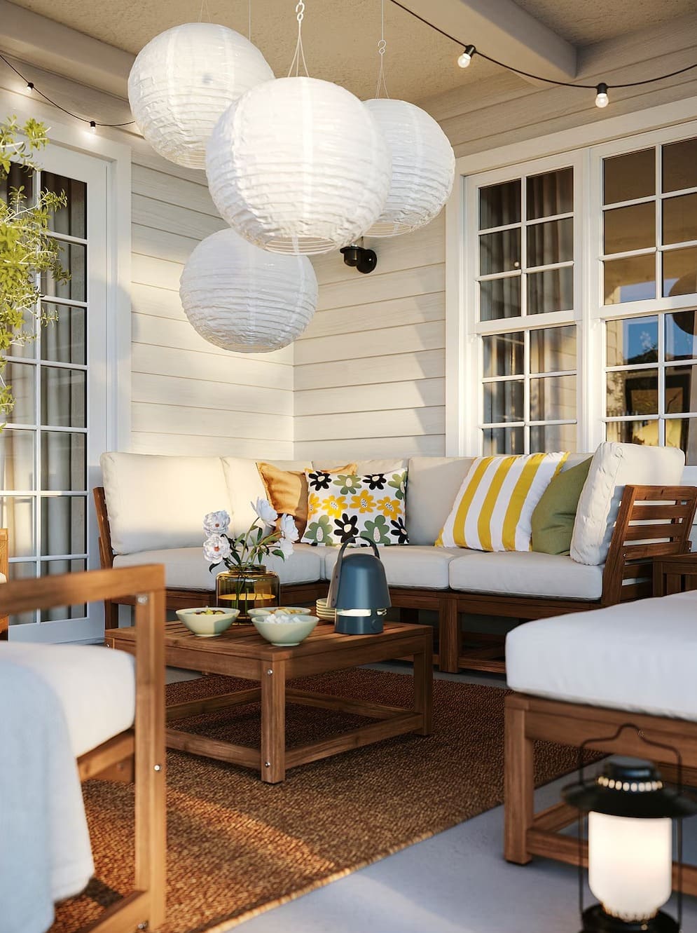 El sofá modular de esquina exterior con 3 plazas NÄMMARÖ de Ikea