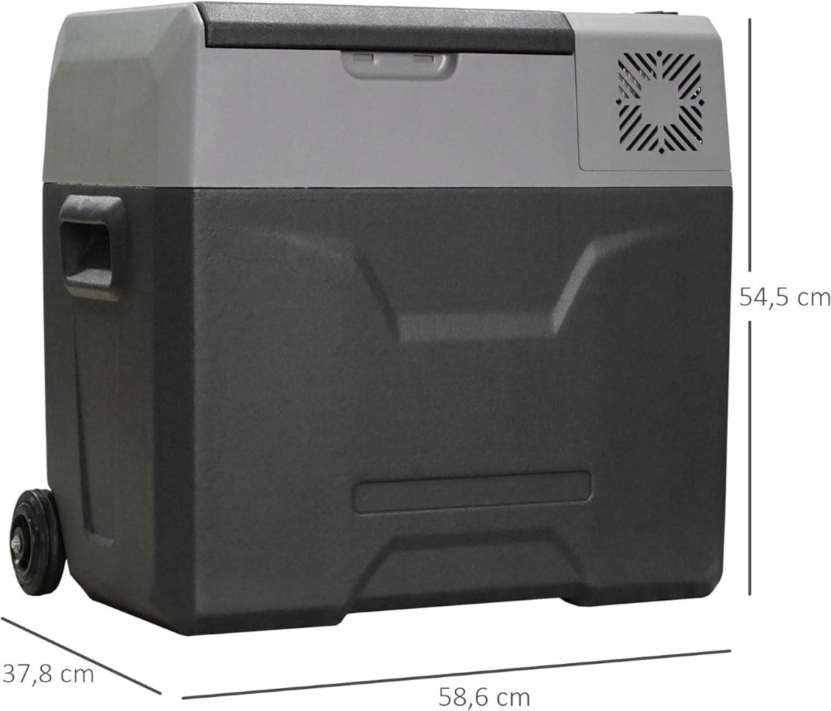 HOMCOM Nevera y Congelador de Compresor 50L Eléctrica Refrigerador de Coche CC de Amazon