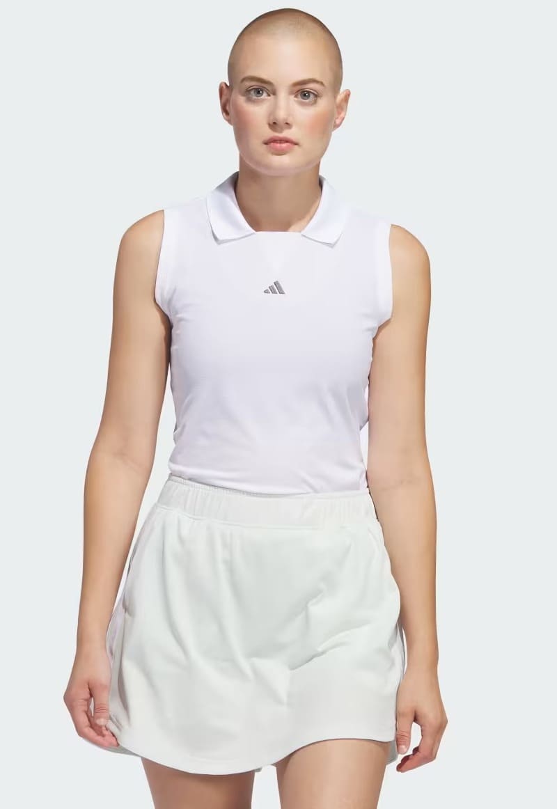 El polo Ultimate365 Twistknit de color blanco de Adidas