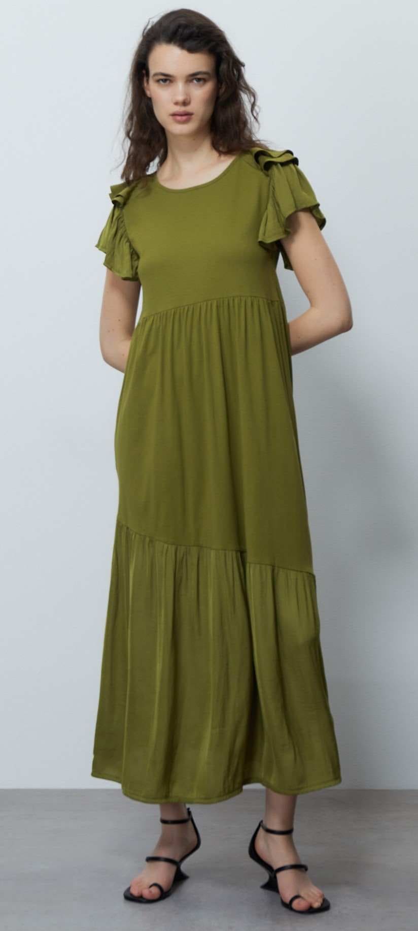 Sfera vestido paneles satén