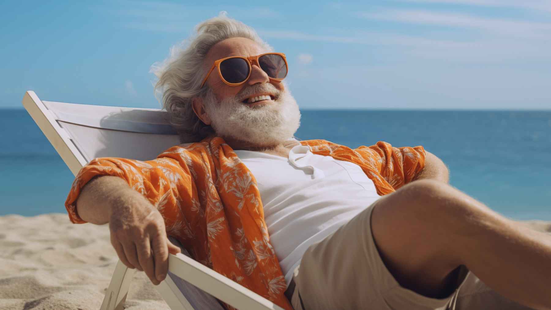 Un pensionista disfruta de la paga extra de verano de la Seguridad Social