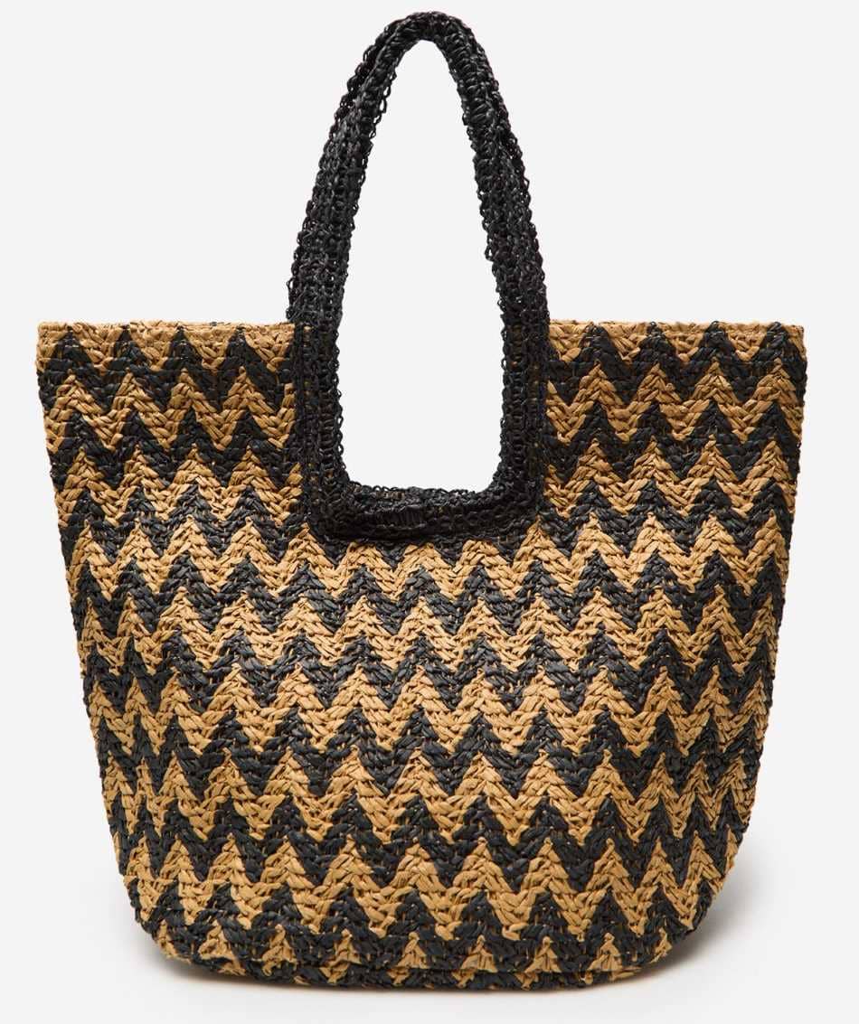 Bolso tote papel zigzag de Cortefiel