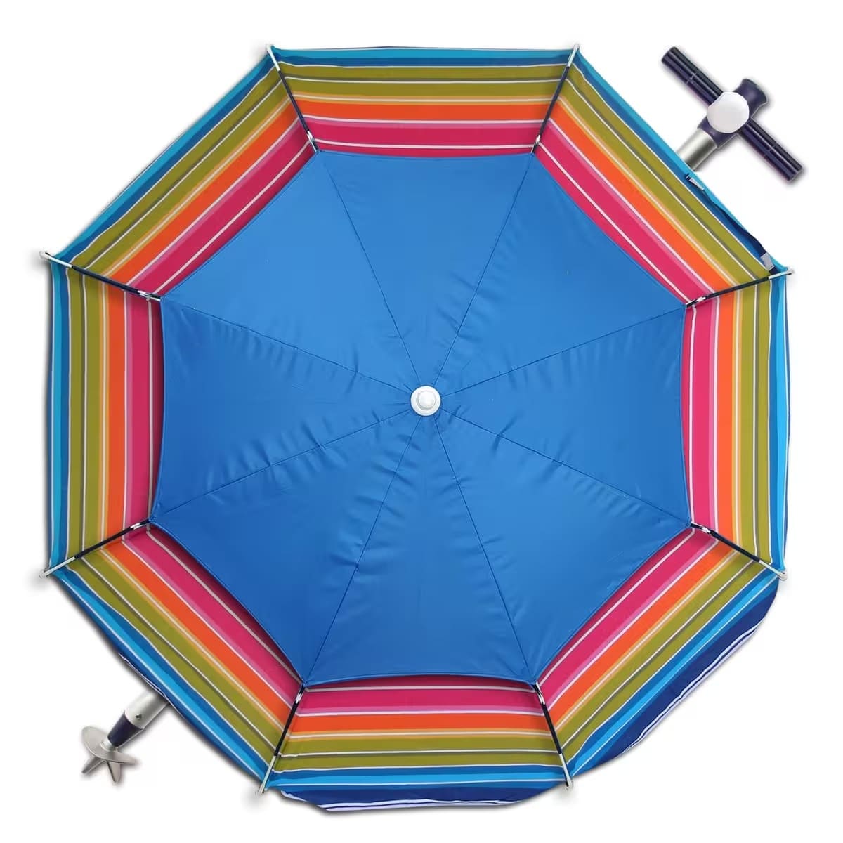 La sombrilla de playa Pincho Cádiz antiviento multicolor de Decathlon