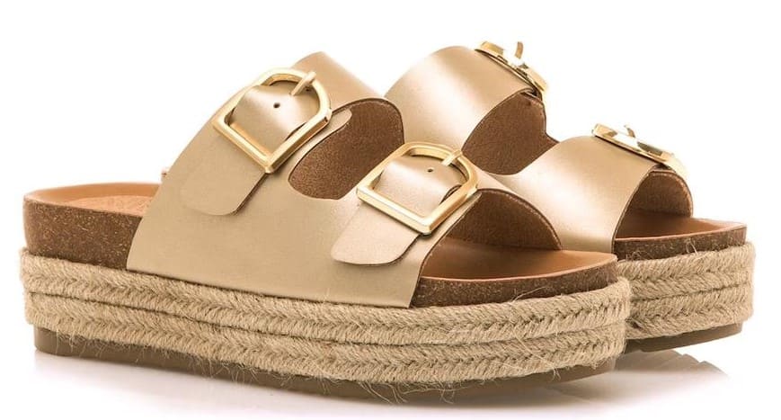 Sandalias de plataforma con hebillas anchas Mustang