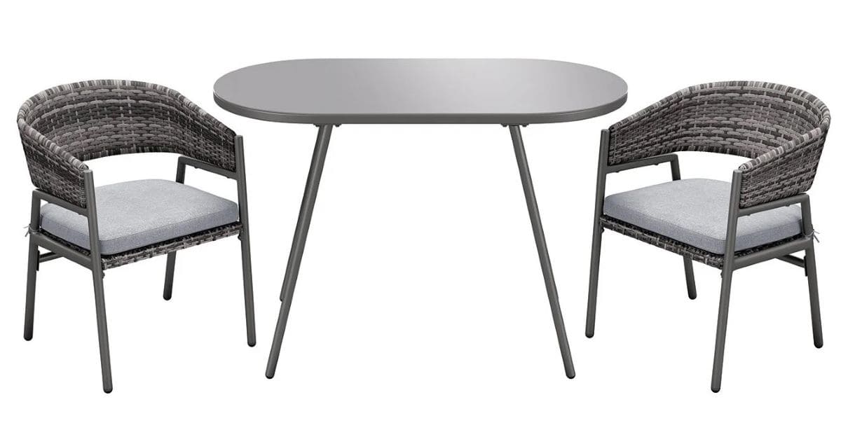 Set de muebles de balcón apilable