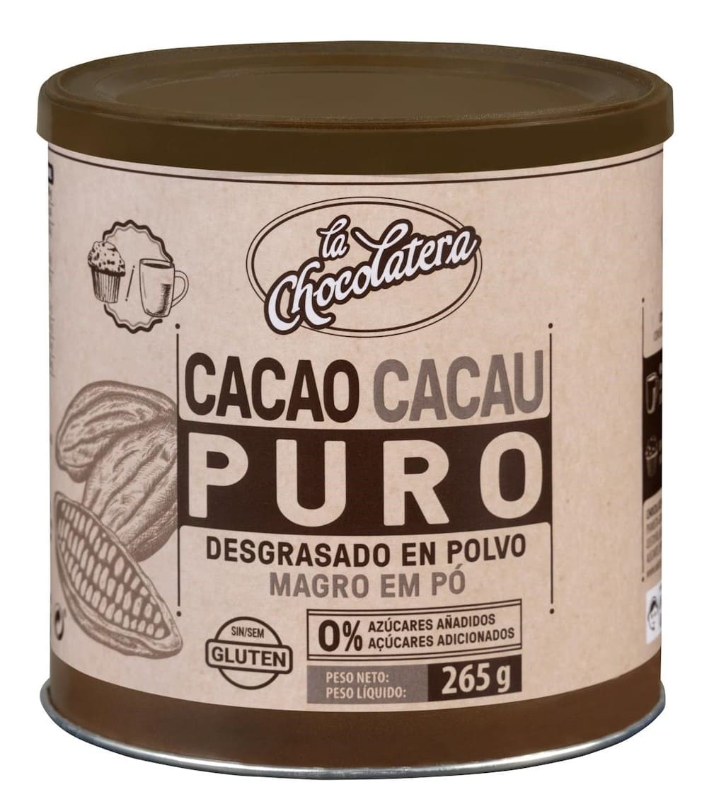 Cacao puro en polvo La Chocolatera 0 azúcares añadidos