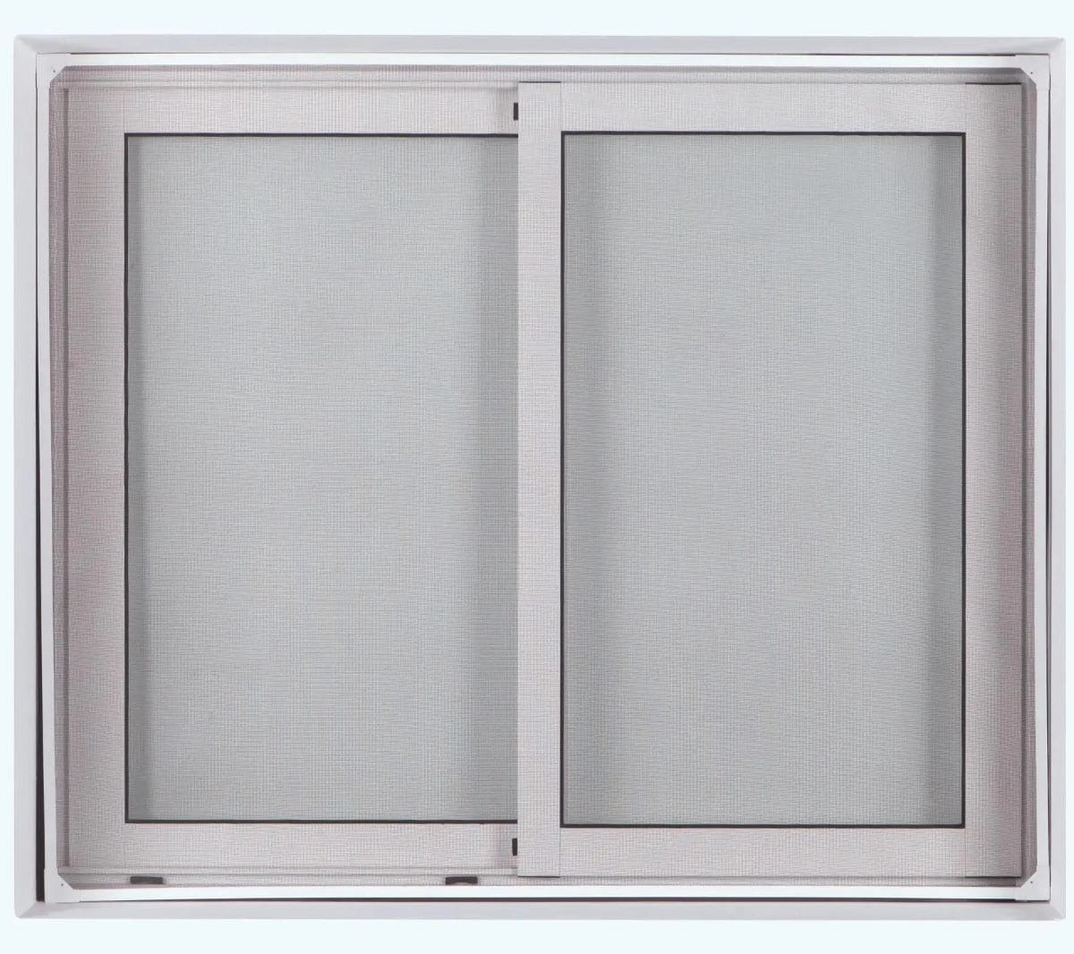 Mosquitera fija de blanco para ventana