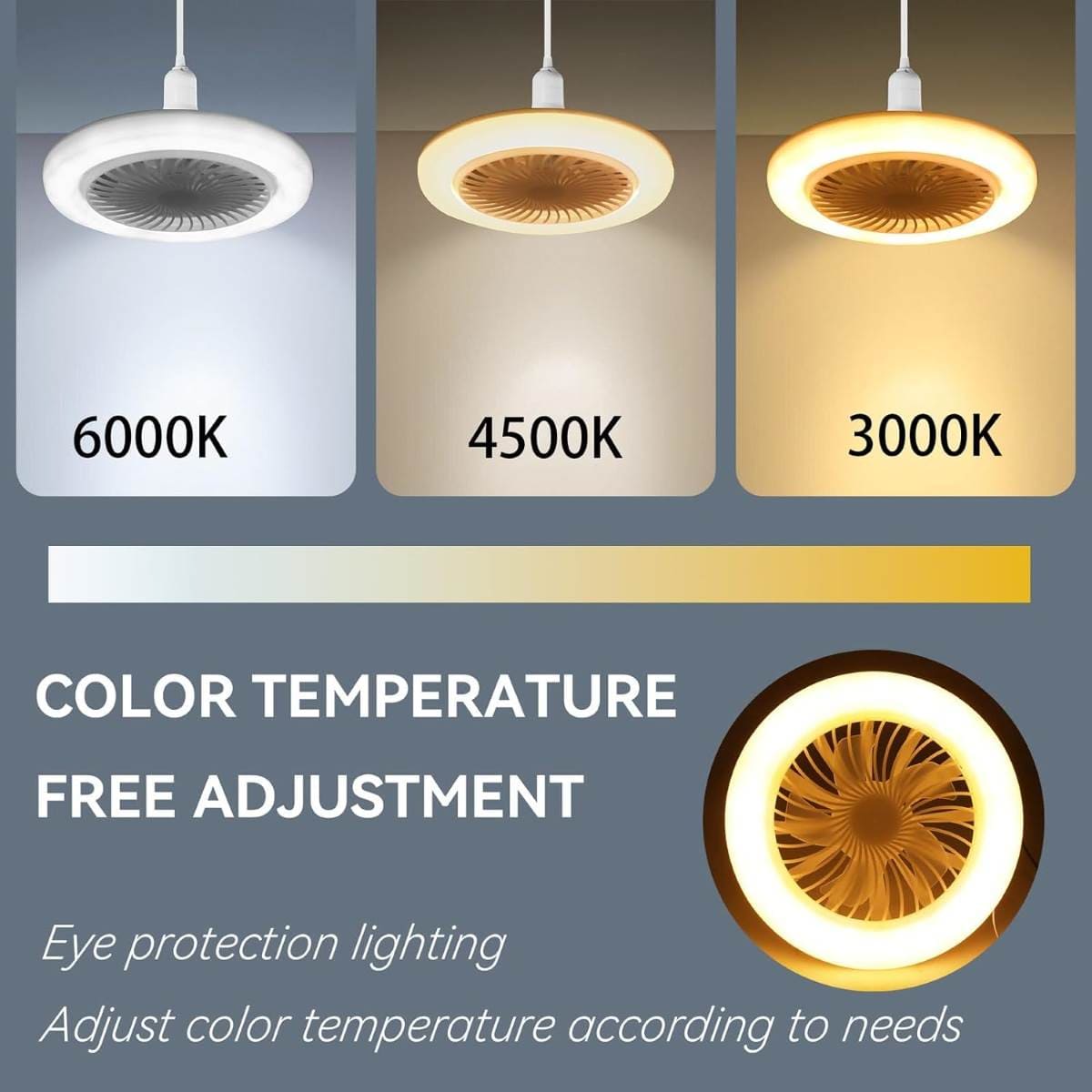 Ventilador de Techo con Luz y Control Remoto de Amazon