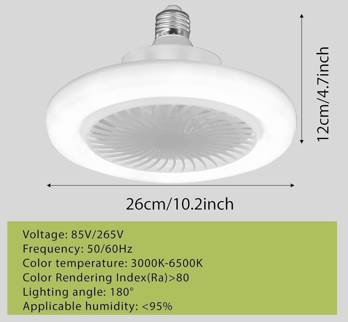 Ventilador de Techo con Luz y Control Remoto de Amazon