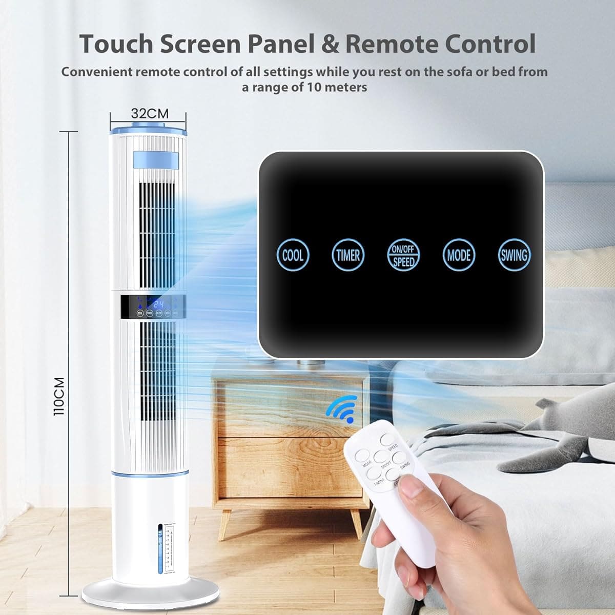 El aire acondicionado portátil sin tubo con 65 W de Yavieser en Amazon