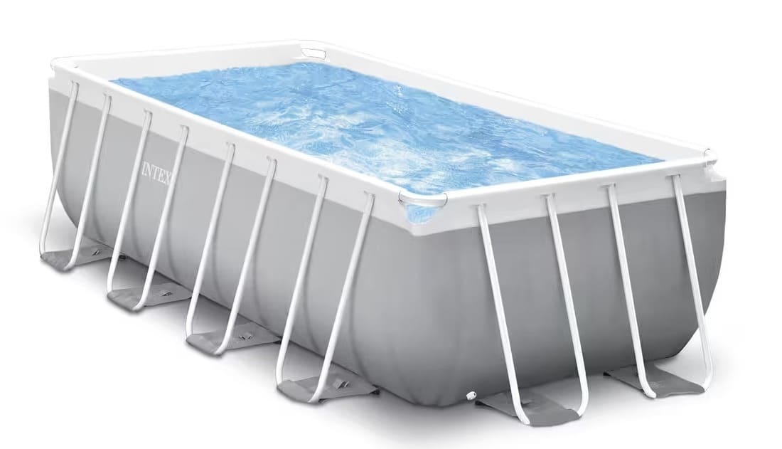 La piscina desmontable rectangular Prism Frame Intex + depuradora de Decathlon
