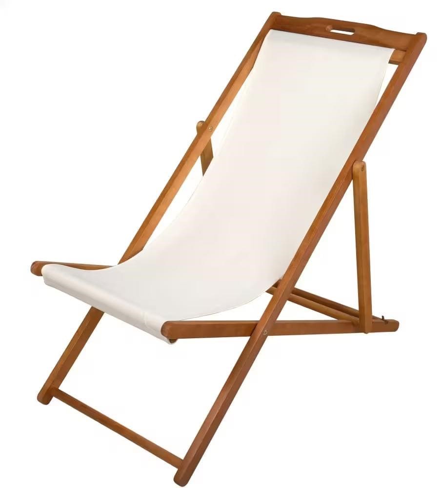 Tumbona plegable de madera Aktive