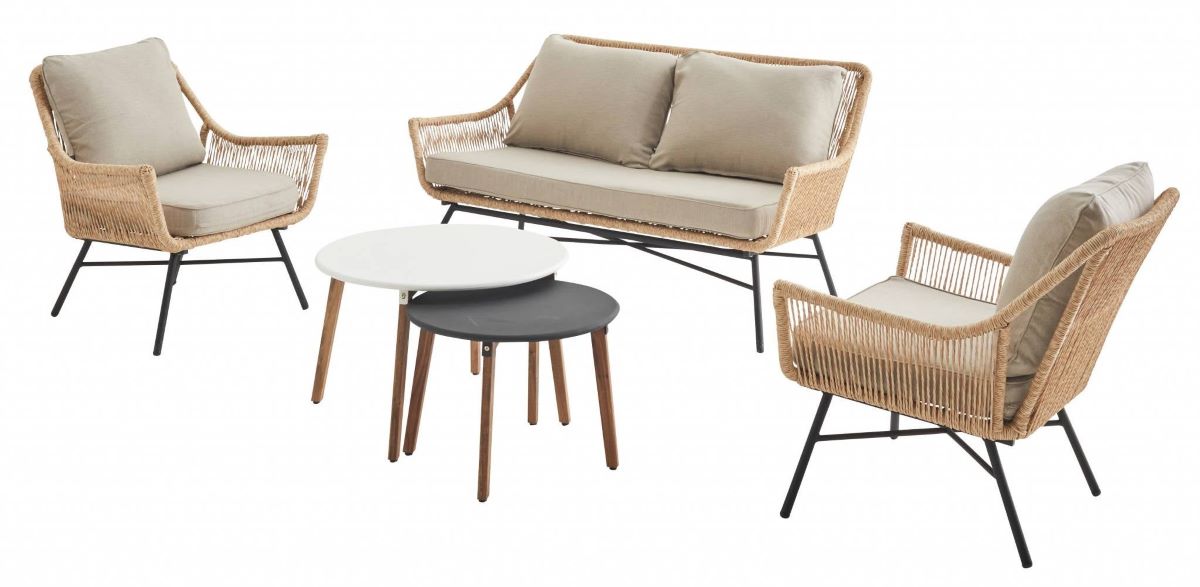 Conjunto de jardín de 4 plazas Kuta de Carrefour