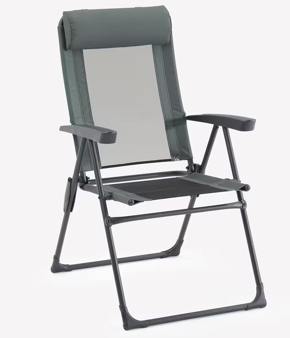 La silla plegable de camping de acero reclinable Quechua Comfort en Decathlon