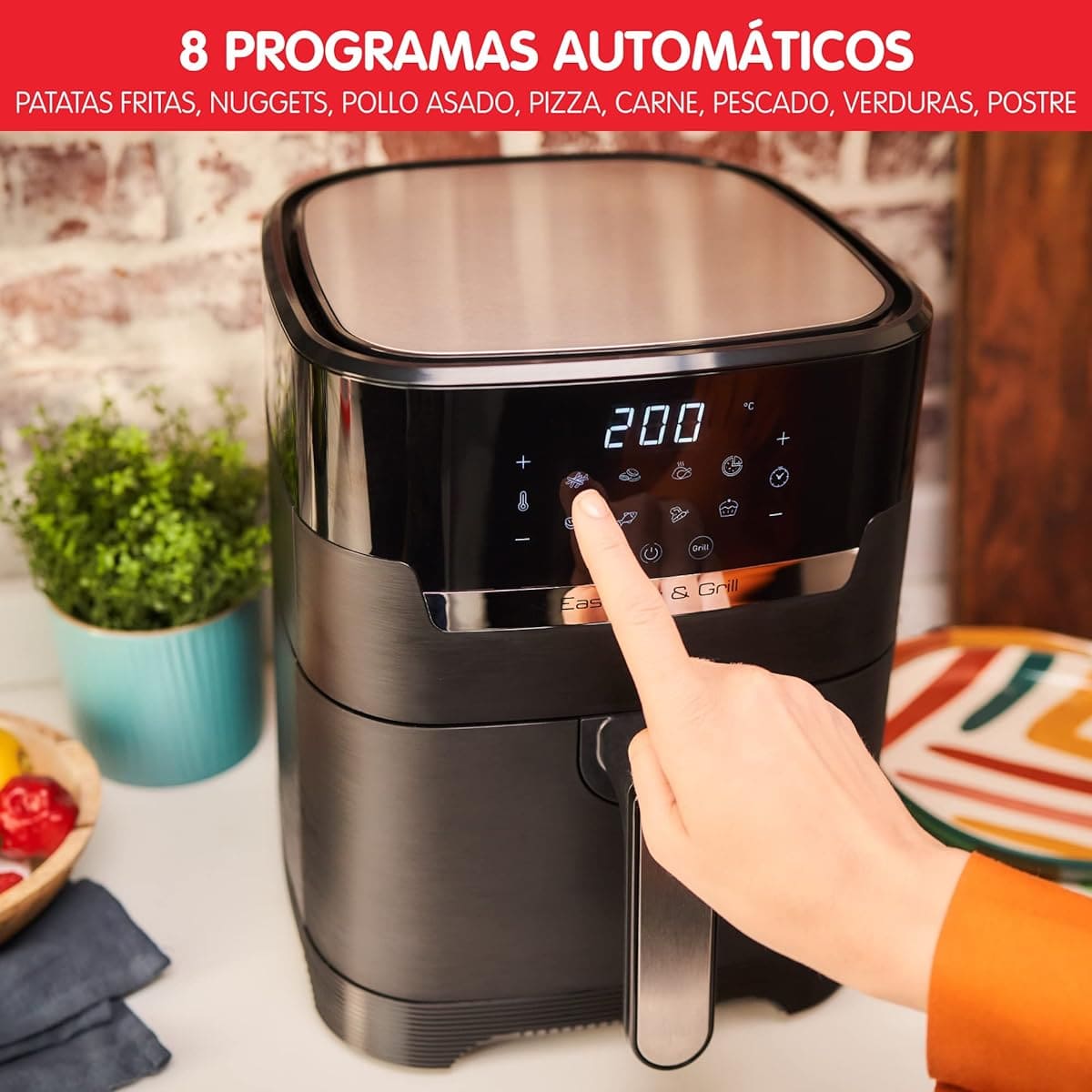 La freidora de aire sin aceite 2 en 1 con 8 programas Moulinex Easy Fry & Grill 4,2 litros en Amazon