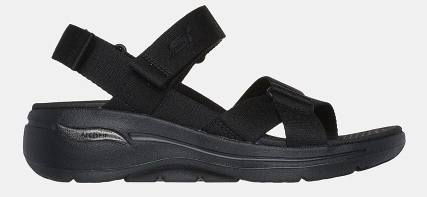 Skechers Sandalias de cuña GO WALK Arch Fit de mujer en textil