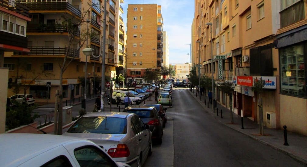 La calle Velázquez en Cádiz