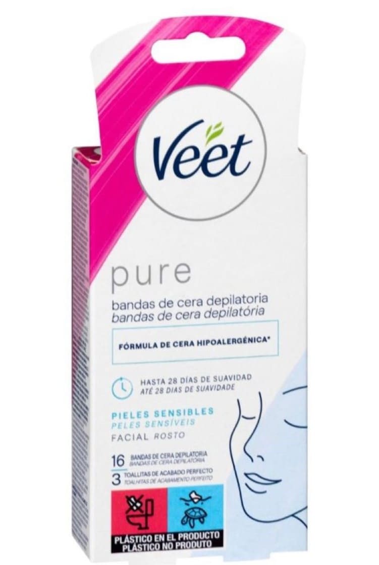 Bandas de cera facial Sens Veet