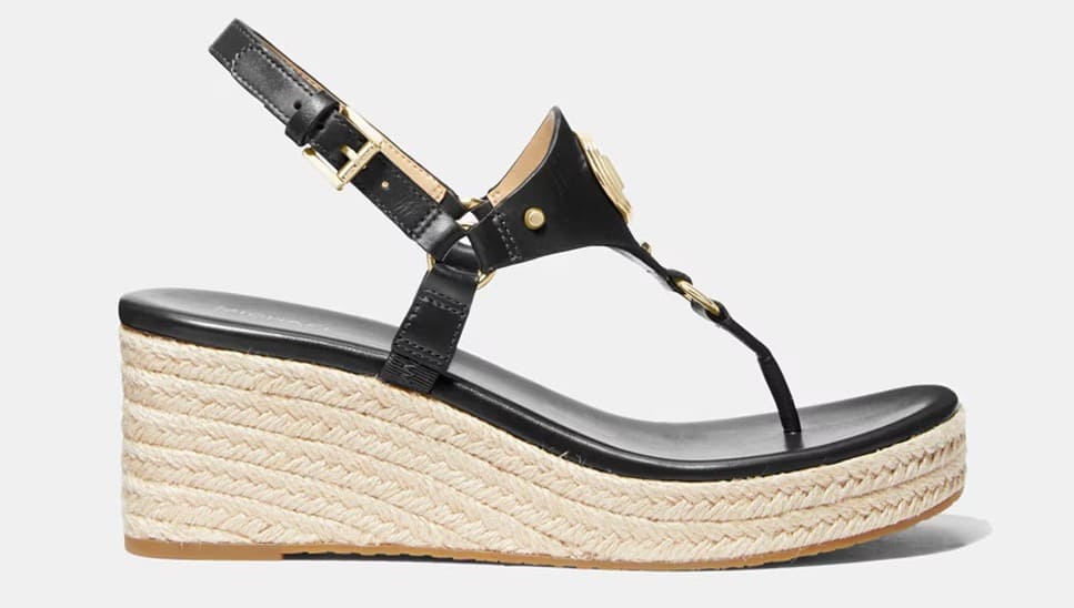 Las sandalias alpargatas de cuña Casey de mujer en piel con logotipo de Michael Kors en El Corte Inglés