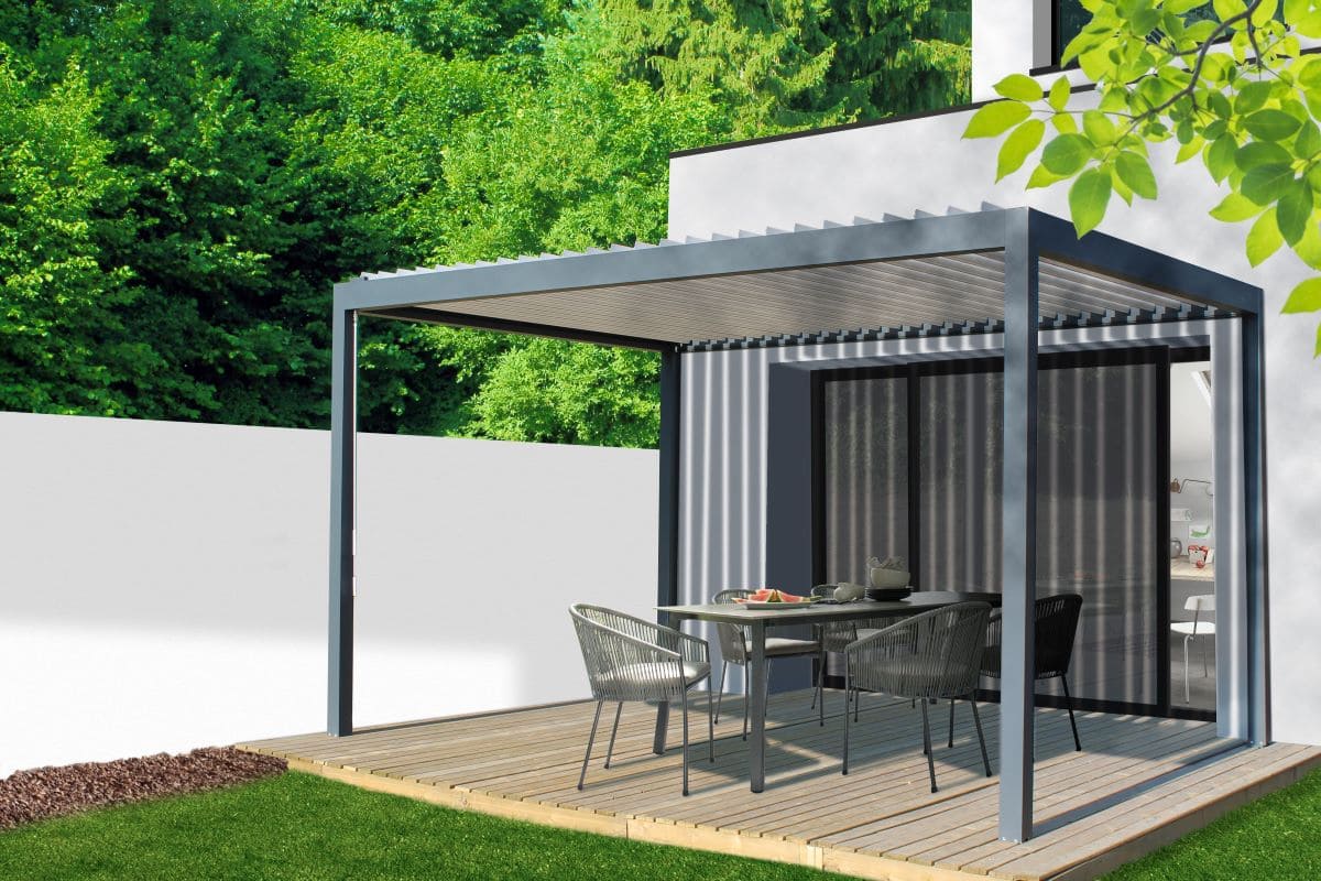 Pérgola de aluminio bioclimática Caleta de Leroy Merlin