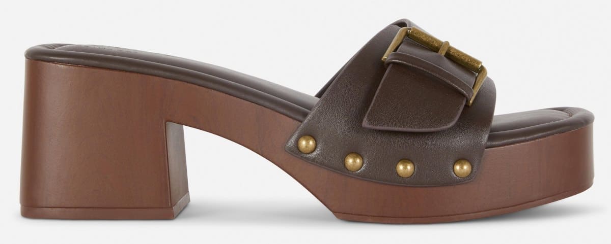 Sandalias tipo zueco de tacón grueso de Rita Ora de Primark