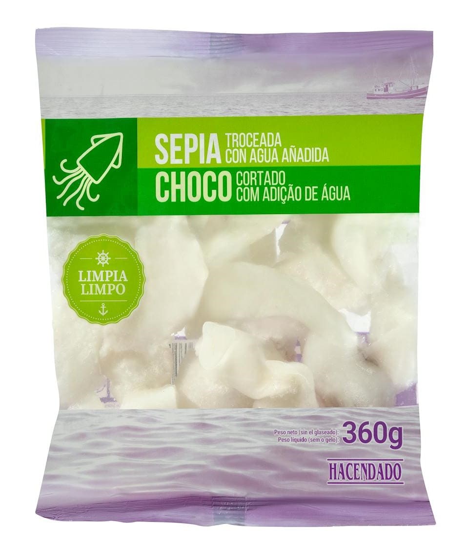 Sepia limpia pequeña Hacendado congelada