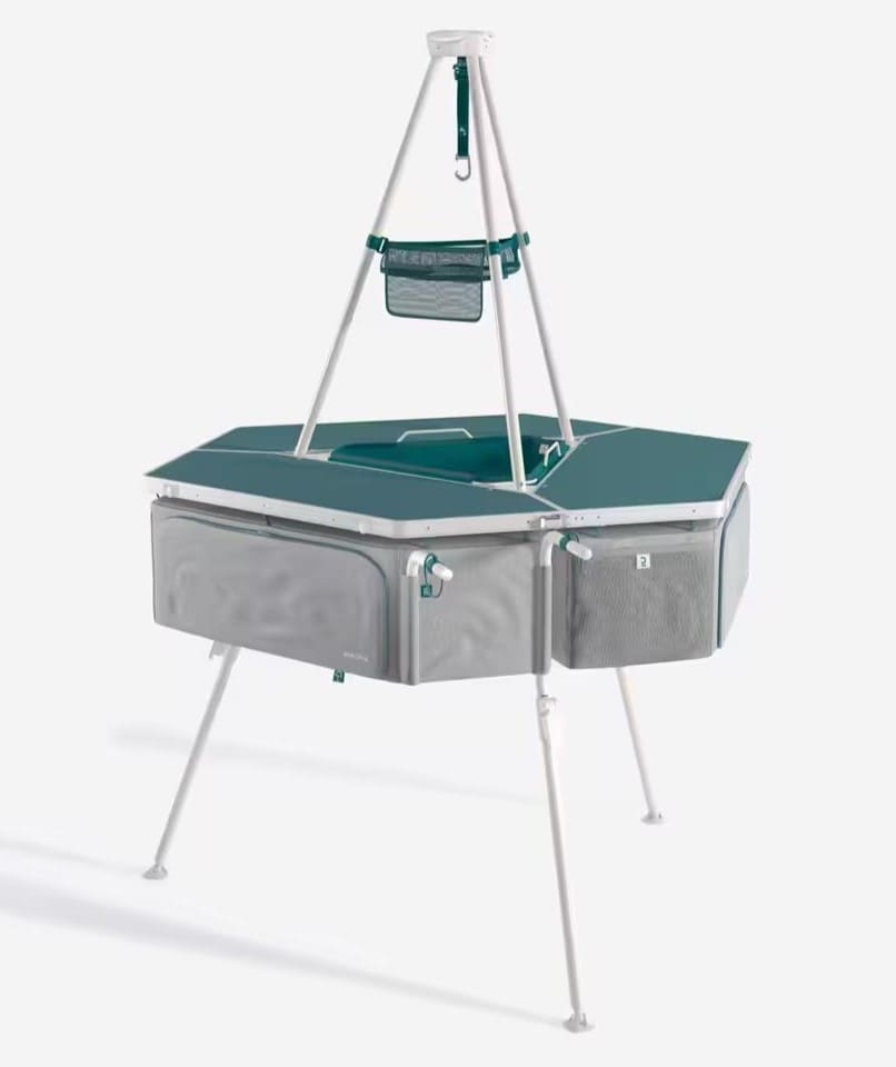 Mueble de cocina multiuso para camping QUECHUA