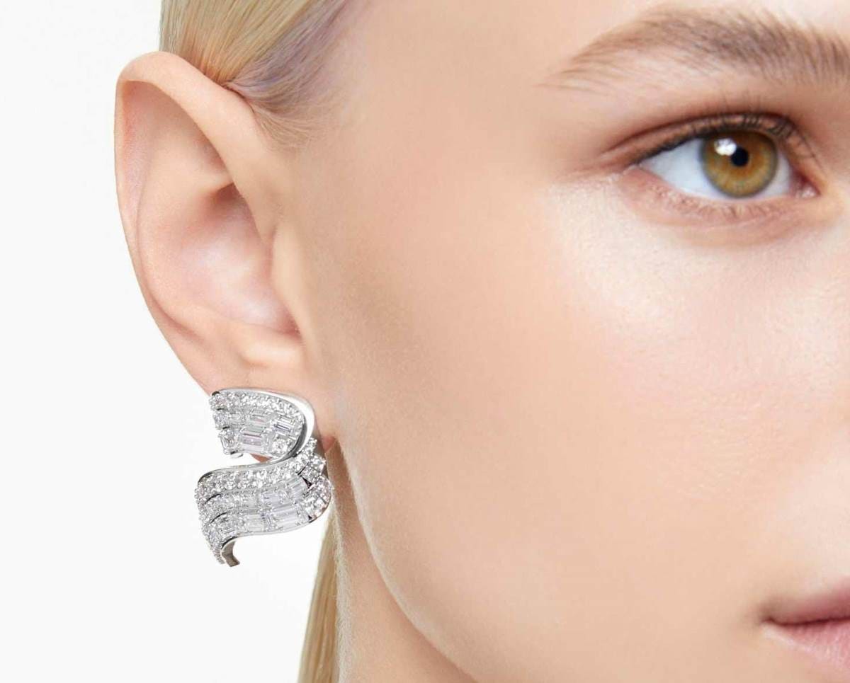 Pendientes de botón Hyperbola de Swarovski