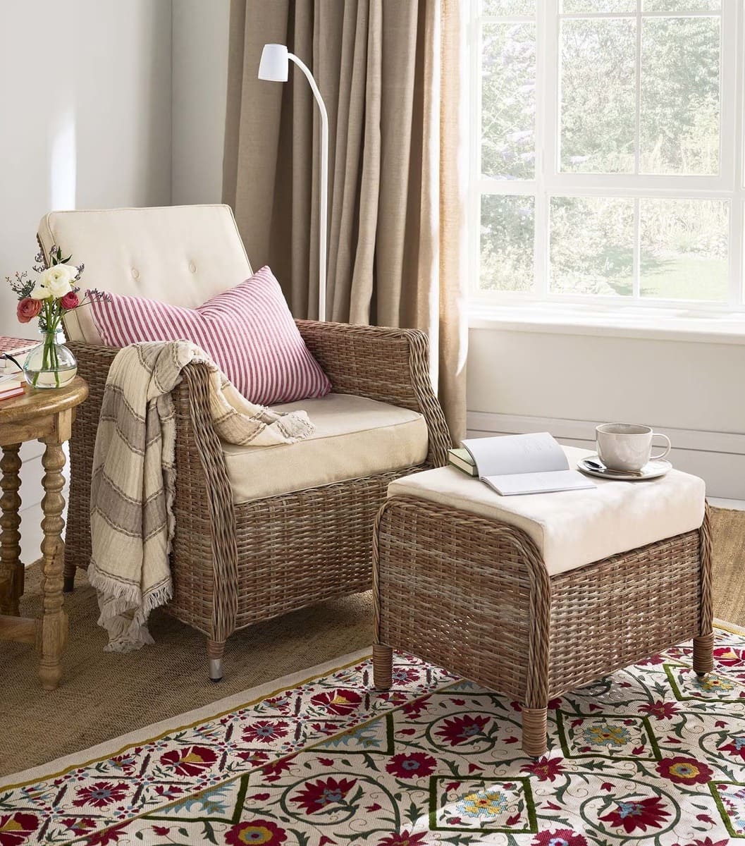 El sillón de jardín reclinable con reposapiés Le Mans de El Corte Inglés