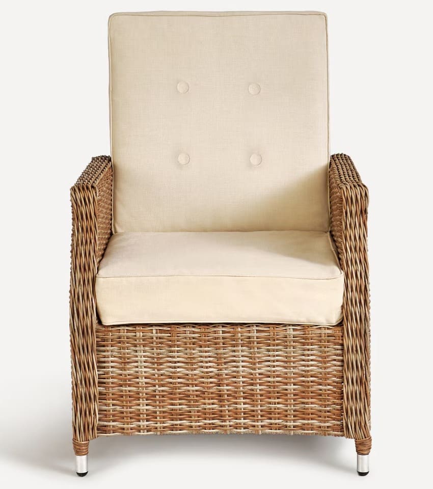 El sillón de jardín reclinable con reposapiés Le Mans de El Corte Inglés