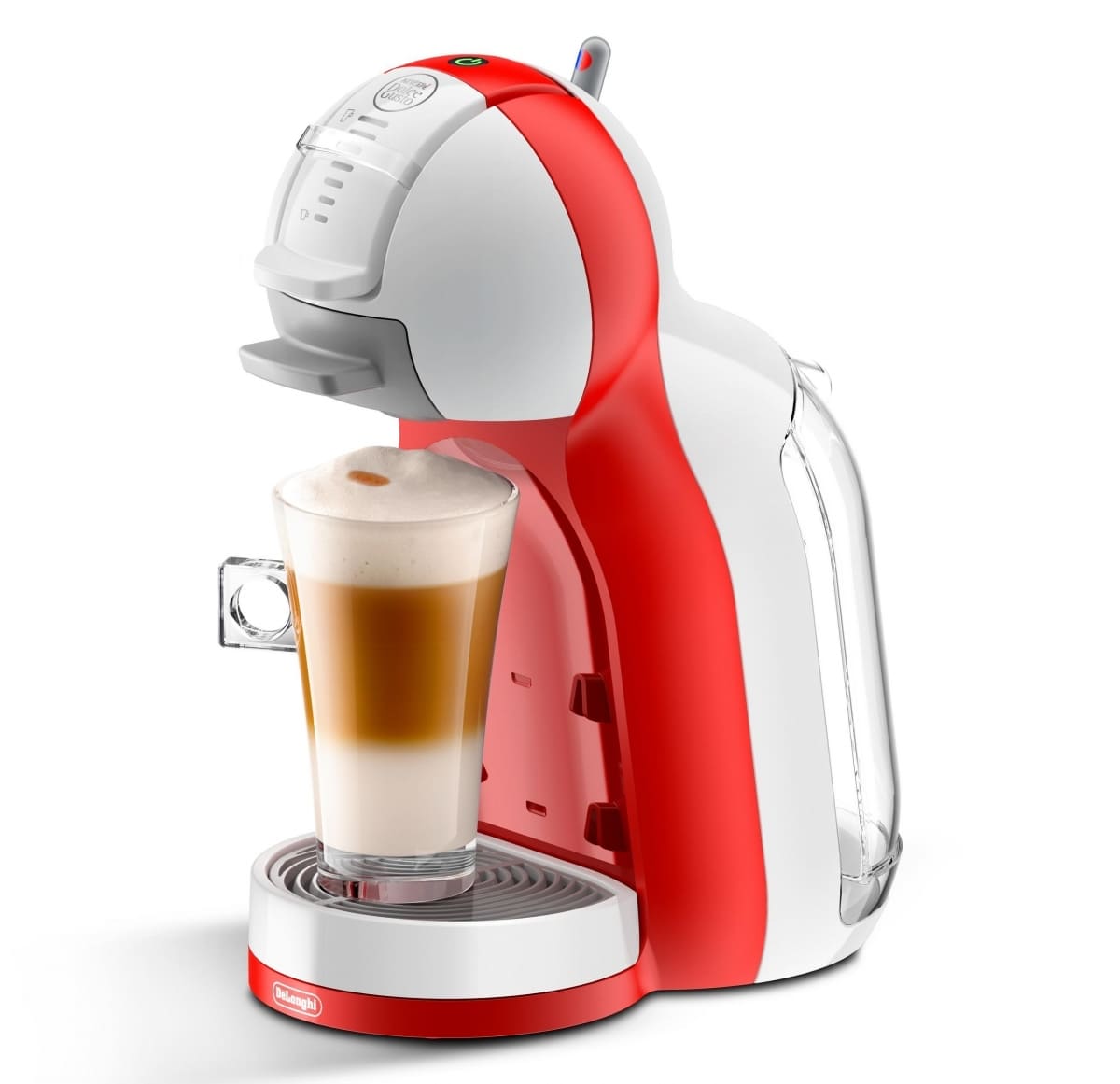 La cafetera de cápsulas DeLonghi roja en Carrefour