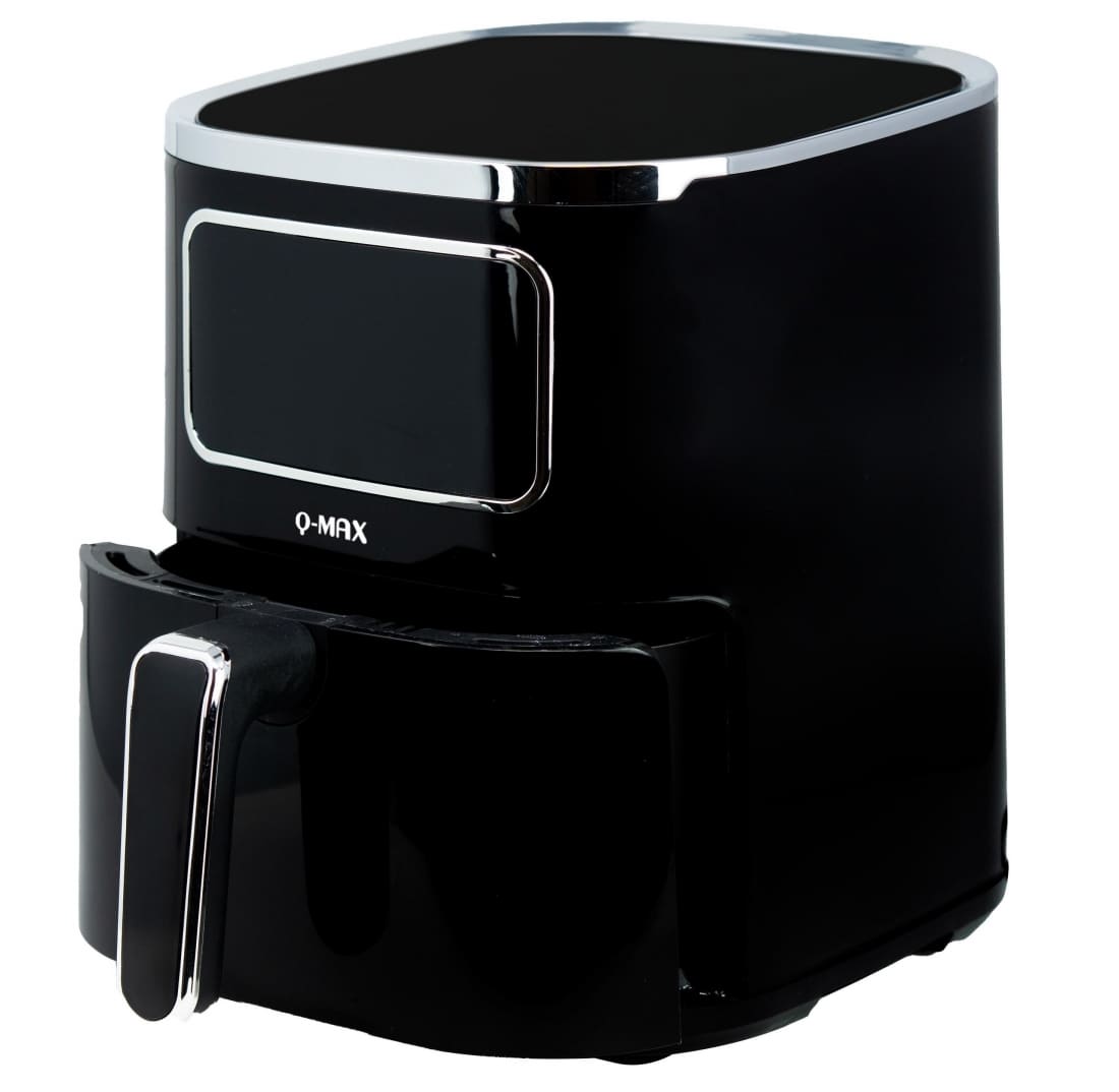 La freidora de aire sin aceite Q-MAX Digital con 1400 W y cinco litros de color negro en Carrefour
