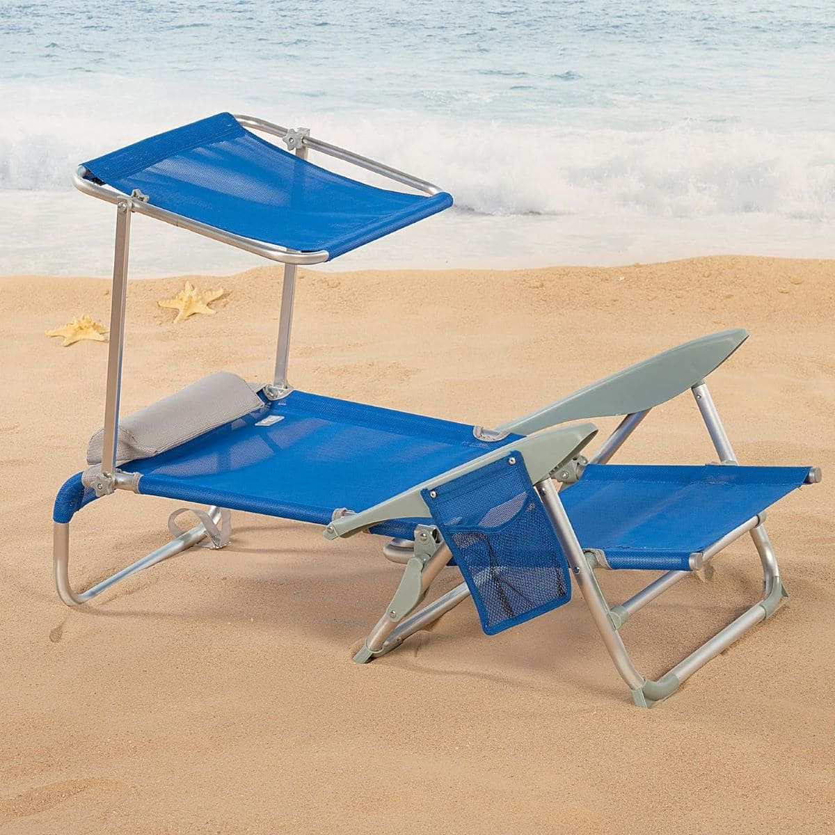 Silla de playa con parasol Aktive de Carrefour