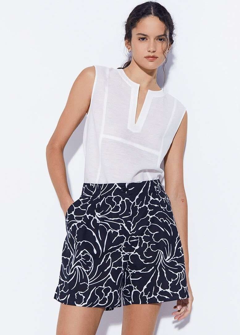 Sfera bermuda lino estampada en El Corte Inglés