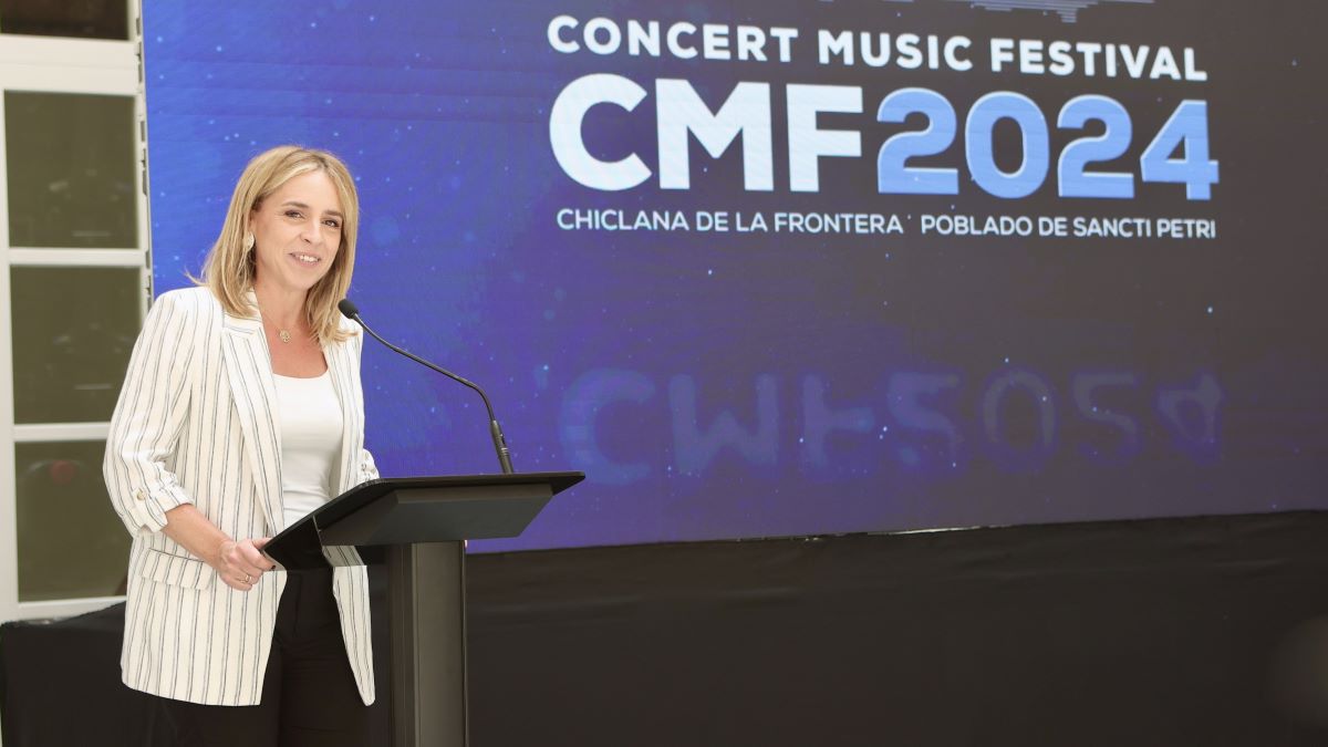 Almudena Martínez en la presentación de Concert Music Festival