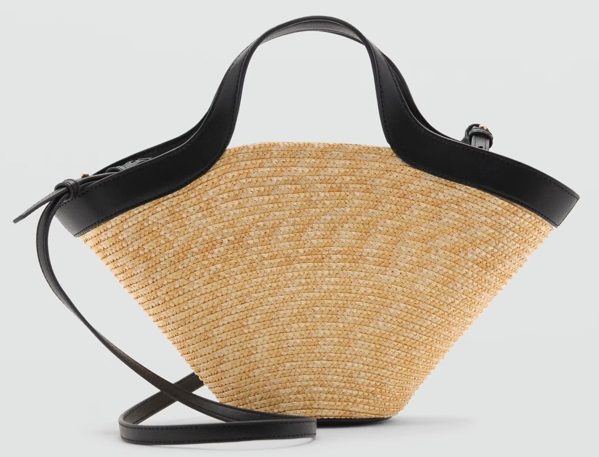 El bolso capazo de fibra natural de Mango