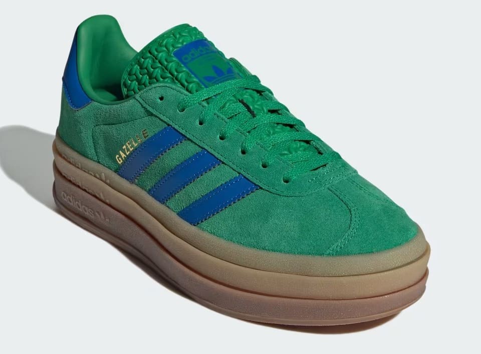 Las zapatillas Gazelle Bold retro verdes de Adidas