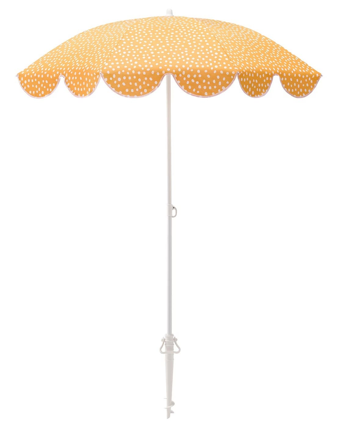 La sombrilla amarilla y blanca de lunares STRANDÖN de edición limitada de Ikea