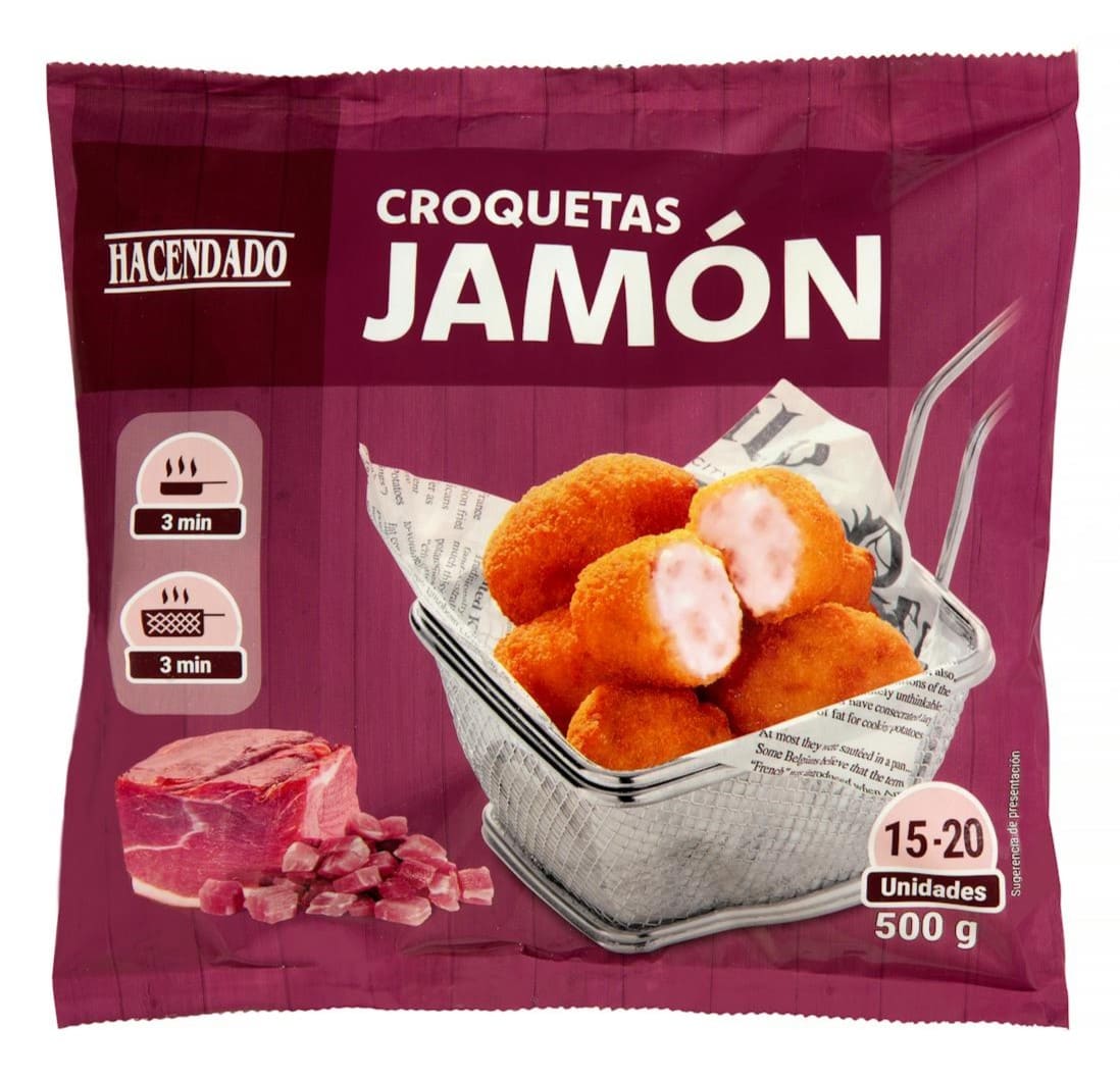 Croquetas de jamón Hacendado ultracongeladas
