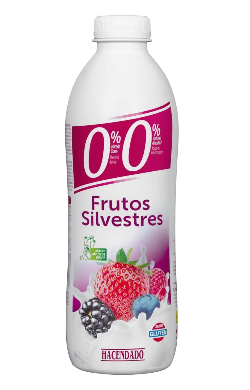 Yogur líquido desnatado Frutos Silvestres Hacendado