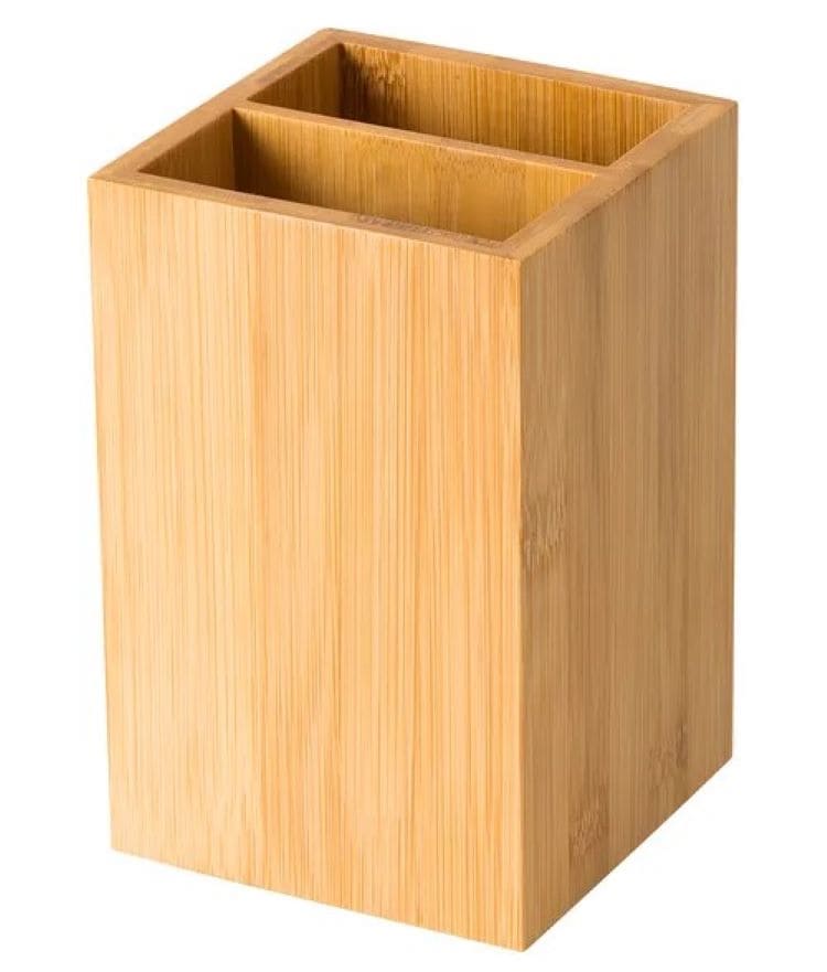 Porta utensilios de bambú natural