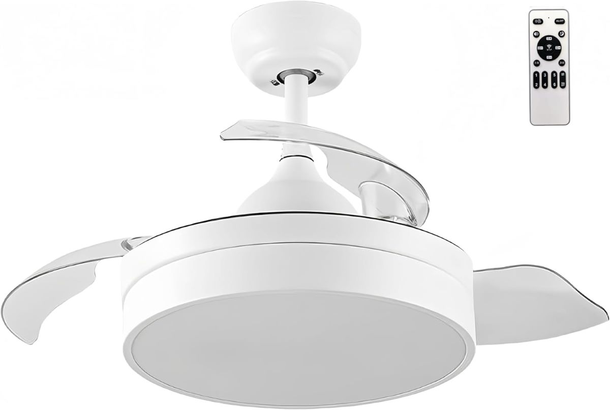 Ventilador con luz lámpara LED 72W LEDUNI de Amazon