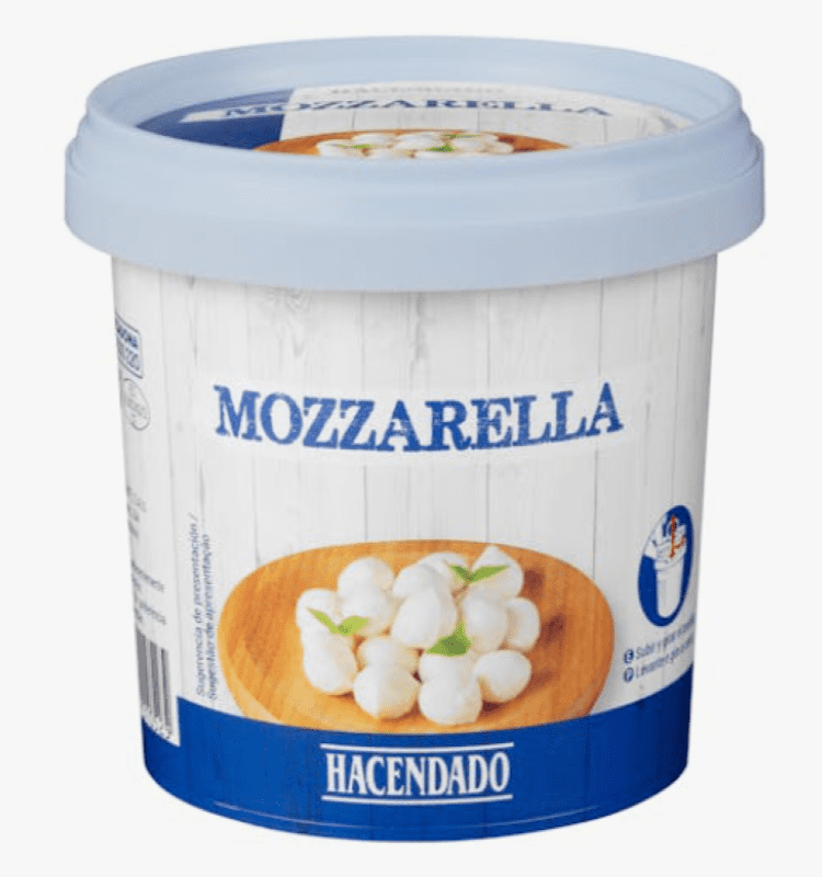 Mozzarella fresca de vaca Hacendado en perlas