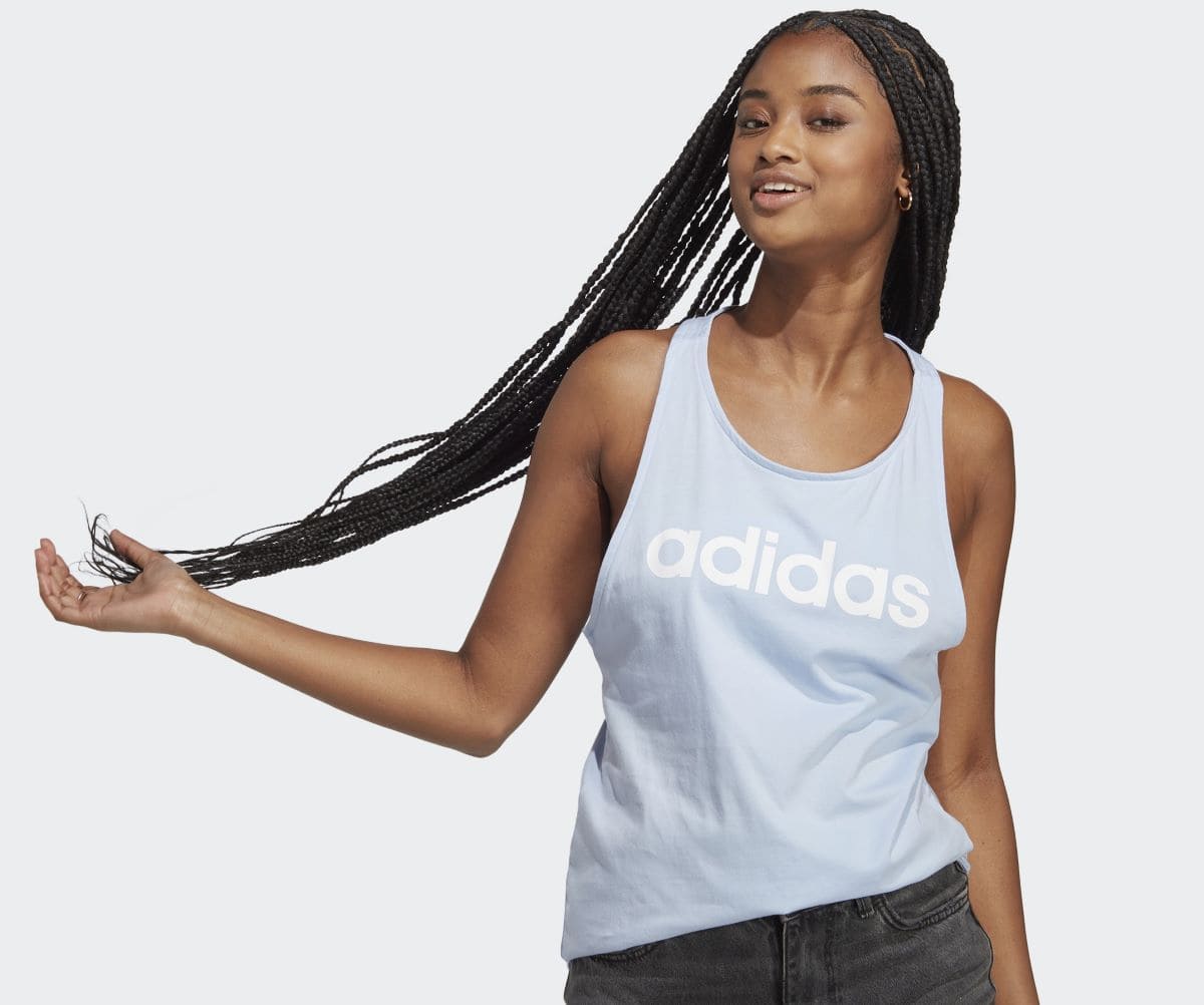 Camiseta de tirantes loungewear essentials loose logo de Adidas