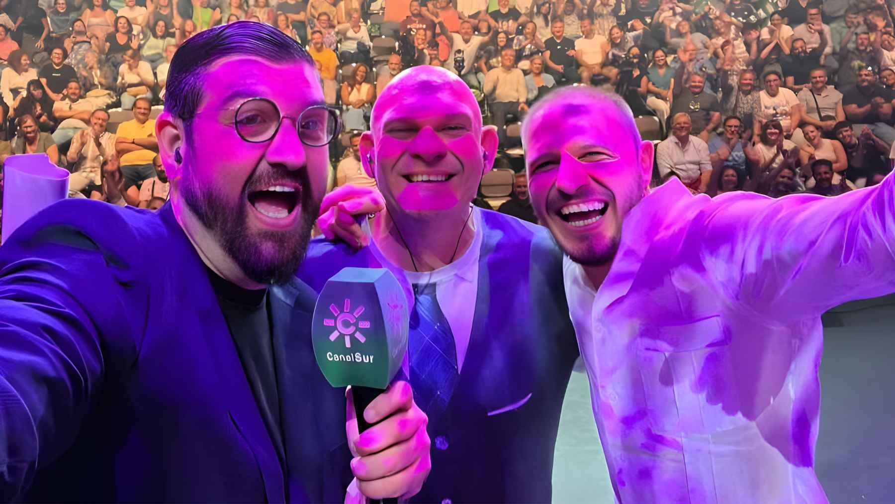 Joaquín, Comandante Lara y Manu Sánchez en 'El Show del Comandante Lara' en Canal Sur