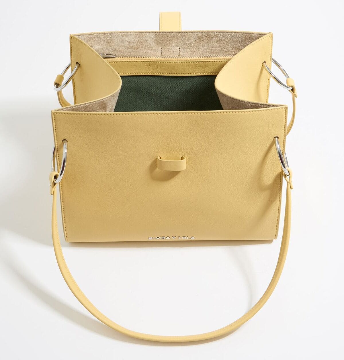 El bolso shopper grande de piel amarillo topacio de Bimba y Lola