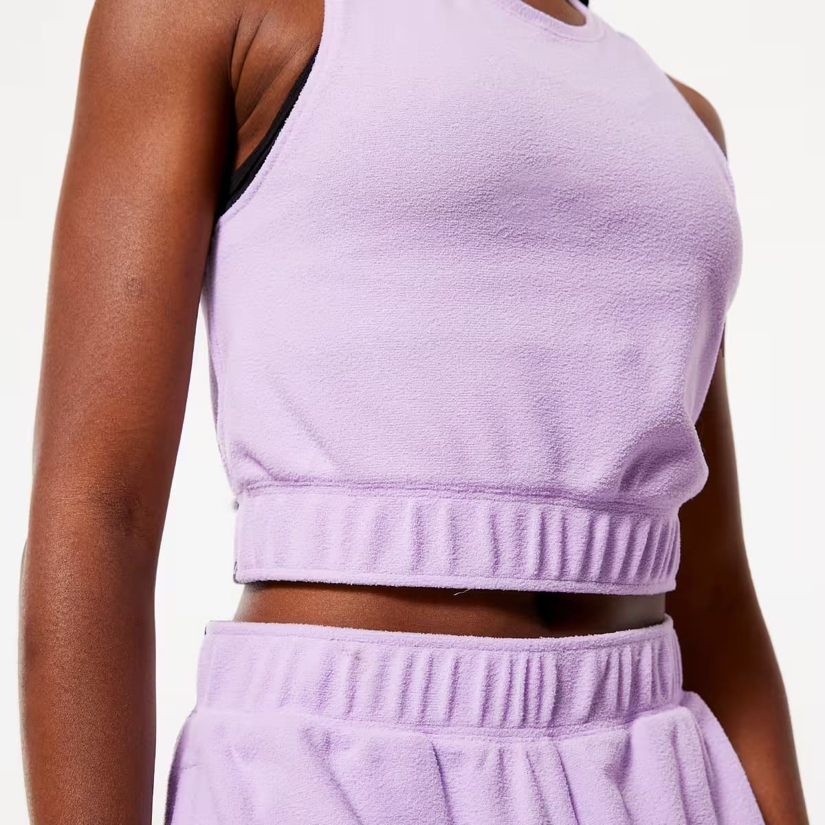 La nueva camiseta sin mangas para mujer Parma en punto rizo de Domyos en Decathlon