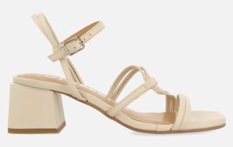 Sandalias de tacón con tiras trenzadas y cierre ajustable