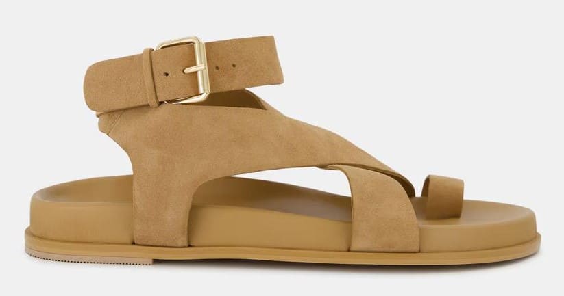 Sandalias de piel anchas Green Coast