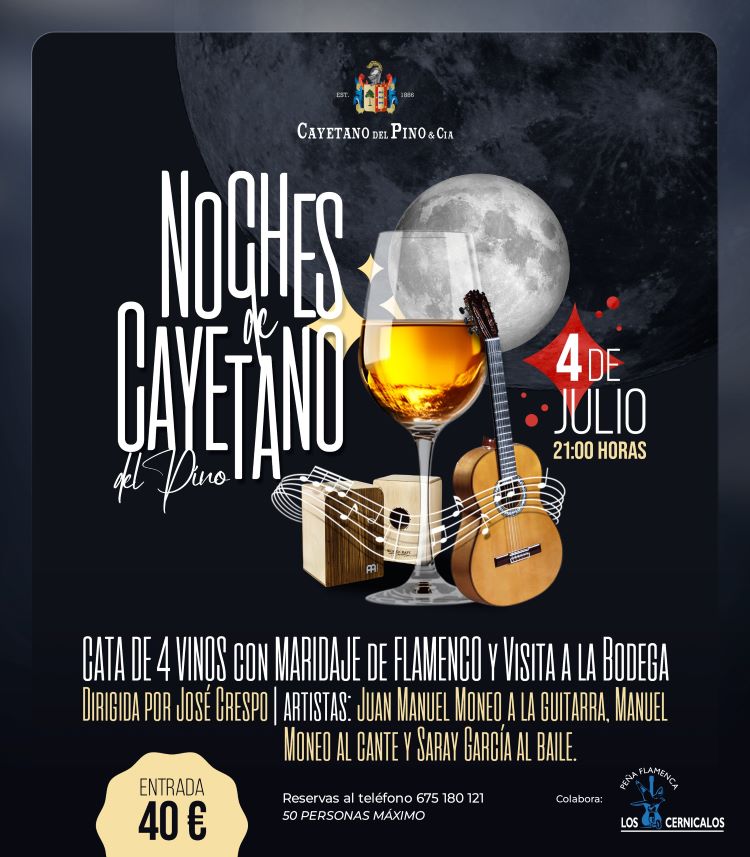 Cartel anunciador de las Noches de Cayetano del Pino